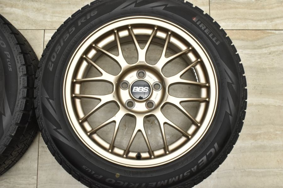 【鍛造】スバル 純正 オプション BBS RG362 16in 6.5JJ +48 100 ピレリ アイスアシンメトリコプラス 205/55R16  BRZ レガシィ インプレッサ