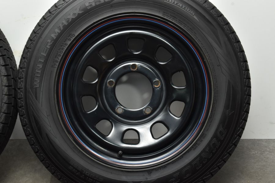 バリ溝】デイトナ 16in 5.5J +20 PCD139.7 ダンロップ ウィンターマックス SJ8 175/80R16 JB64W JB23W  ジムニー AZオフロード 中古 スタッドレスタイヤホイールセット | パーツ販売ナンバーワン