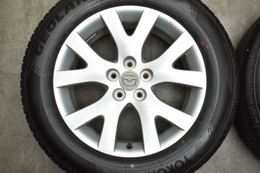 【バリ溝】マツダ CX-7 純正 18in 7.5J +50 PCD114.3 ヨコハマ ジオランダー CV G058 225/65R18 CX-60  流用 交換用