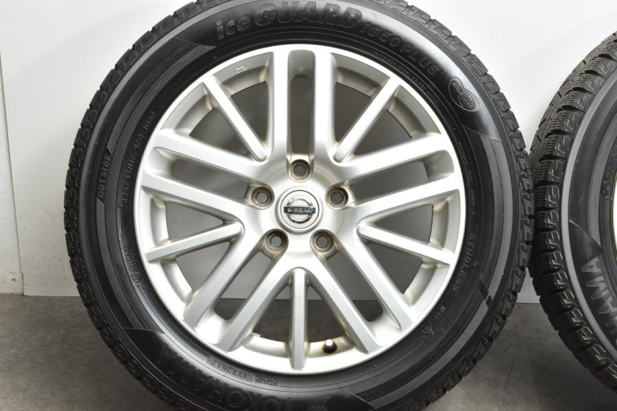 【バリ溝】ニッサン Y50 フーガ 純正 17in 7JJ +45 PCD114.3 ヨコハマ アイスガード5PLUS iG50+ 225/55R17  シーマ スカイライン 流用