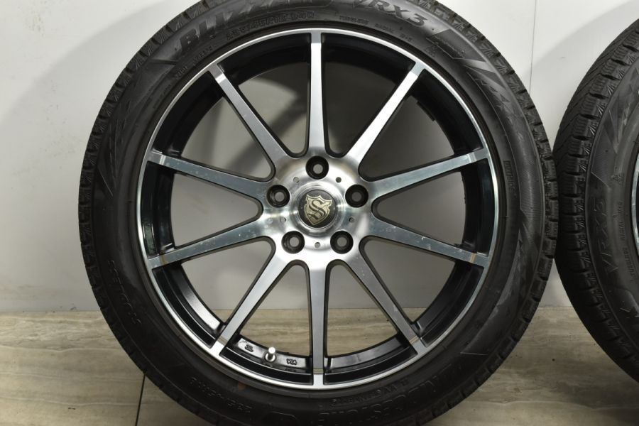 【2022年製 バリ溝 VRX3付 美品】ストレンジャー 18in 7.5J +38 PCD114.3 ブリヂストン 235/45R18 マークX  クラウン アコード オデッセイ