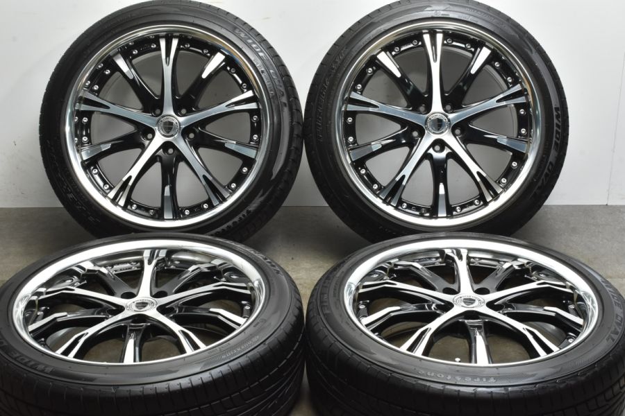 【美品 バリ溝】WORK シュバート SC4 19in 8J +55 PCD114.3 ファイアストーン 225/45R19 C-HR エスティマ  オデッセイ ヴェゼル アクセラ