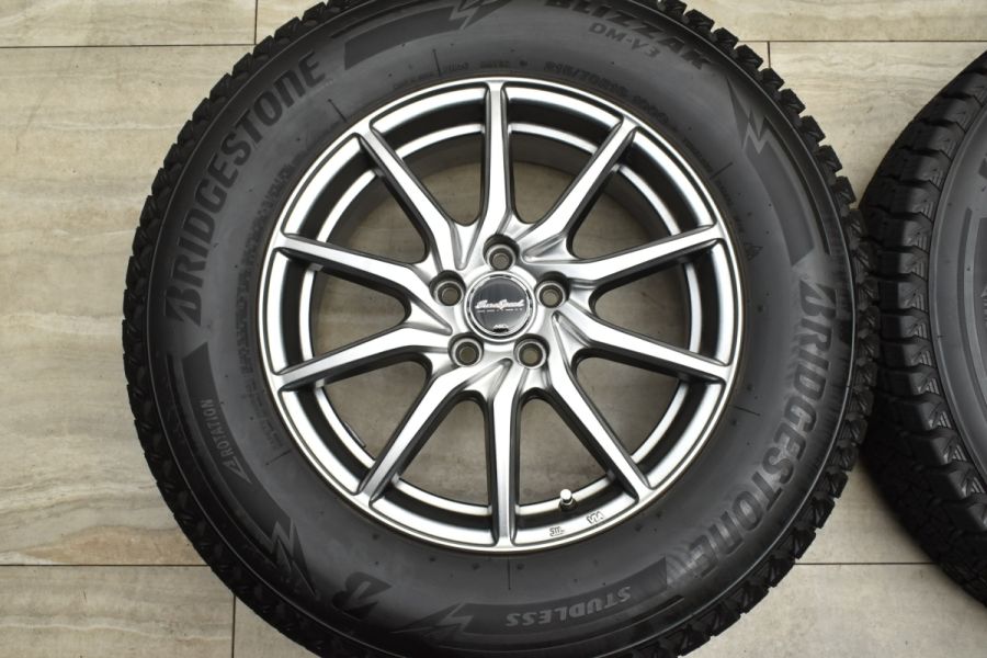 バリ溝 美品】ユーロスピード 16in 6.5J +50 PCD100 ブリヂストン 
