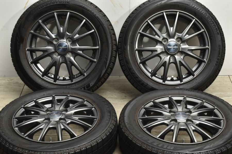 WEDS VELVA SPORT 14in 4.5J +45 PCD100 ブリヂストン ブリザック VRX 155/65R14 N-BOX デイズ  ワゴンR アルト タント ムーヴ 中古 スタッドレスタイヤホイールセット | パーツ販売ナンバーワン