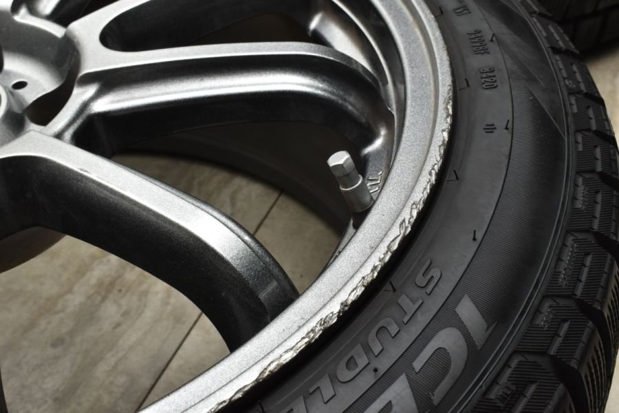 程度良好品】ESTROSA 18in 8J +45 PCD114.3 ピレリ アイス 程度良好品】ESTROSA 18in 8J +45 PCD114.3 ピレリ アイス