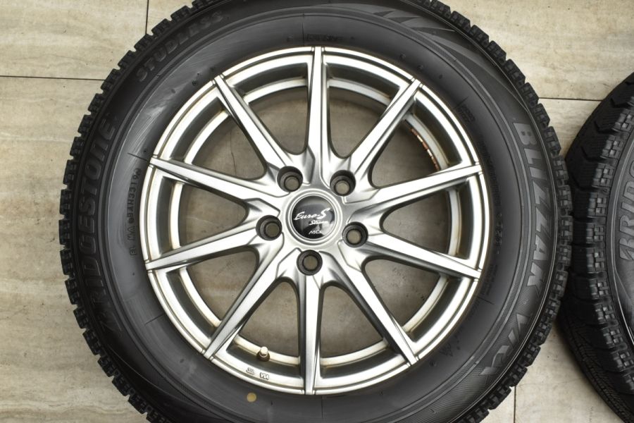 【ティアナ セレナなどに】ユーロストリーム 16in 6.5J +38 PCD114.3 ブリヂストン ブリザック VRX 205/65R16  ステージア アルファード