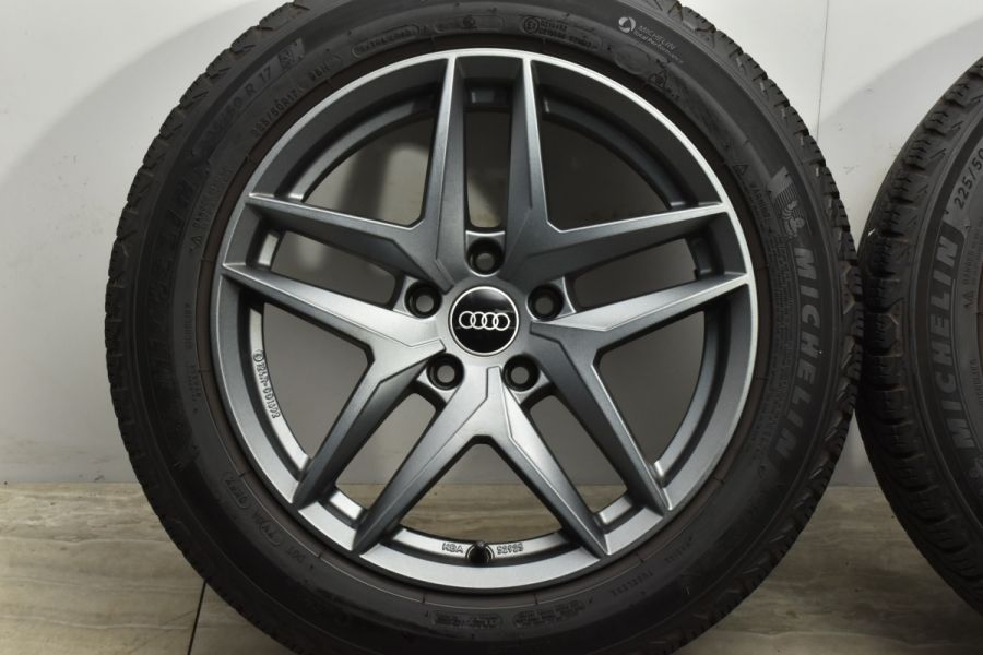 【バリ溝 美品】ボルベット 17in 7.5J +29 PCD112 ミシュラン X-ICE SNOW 225/50R17 アウディ A4 A5 A6  スタッドレス BORBET