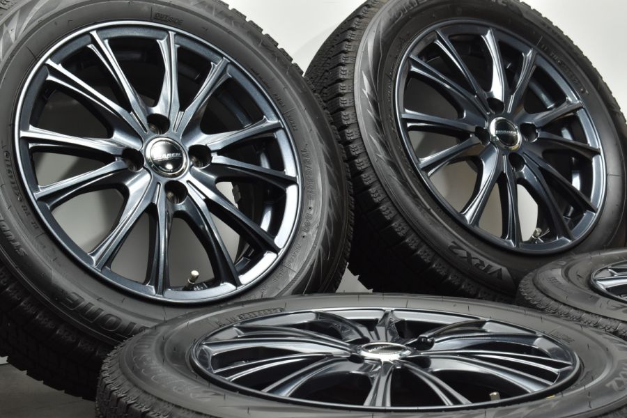 【バリ溝 美品】WAREN 15in 5.5J +45 PCD100 ブリヂストン ブリザック VRX2 175/65R15 アクア ヴィッツ  スイフト イグニス フィット