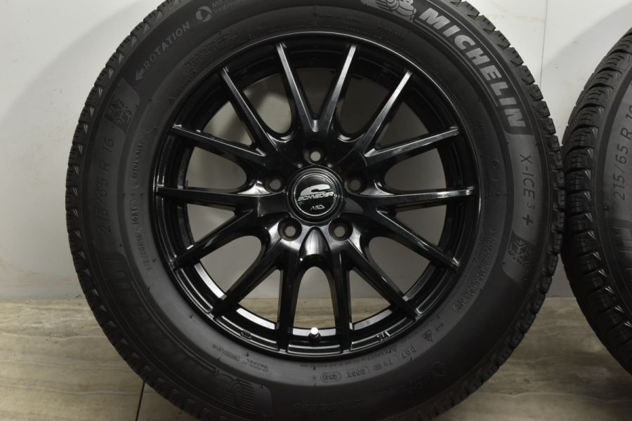 美品】シュナイダー 16in 6.5J +38 PCD114.3 ミシュラン X-ICE3+ 215/65R16 アルファード ヴェルファイア  デュアリス プレサージュ 中古 スタッドレスタイヤホイールセット | パーツ販売ナンバーワン