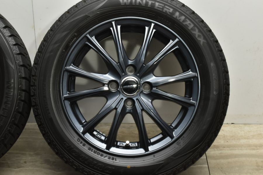 2022年製 バリ溝 美品】WAREN 15in 5.5J +38 PCD100 ダンロップ WM02