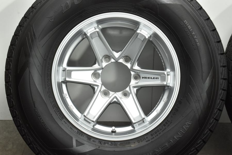 【バリ溝 美品】WEDS キーラー タクティス 16in 7J+26 PCD139.7 ダンロップ ウィンターマックス SJ8 265/70R16  ハイラックスサーフ プラド