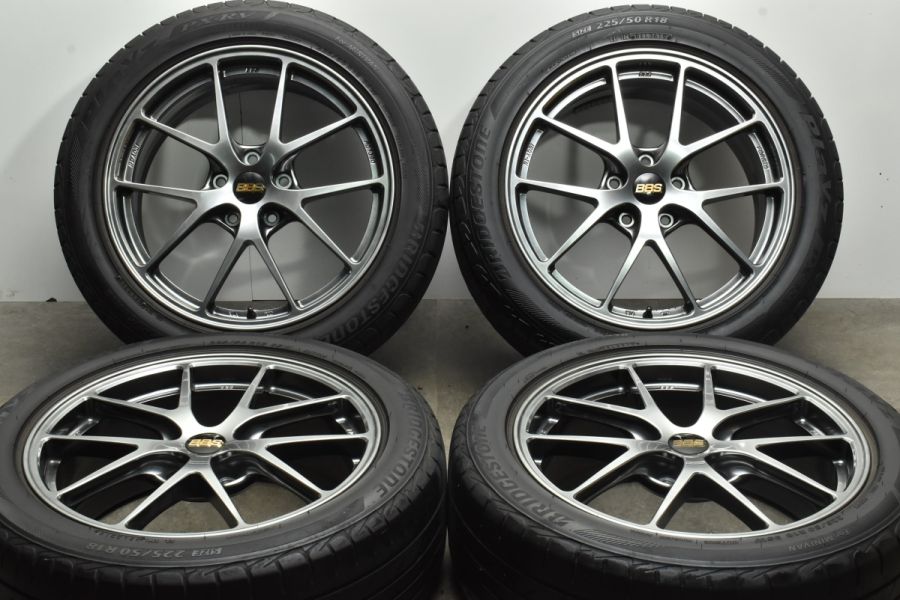 美品 鍛造】BBS RI-A031 18in 7.5J +43 PCD114.3 ブリヂストン 225