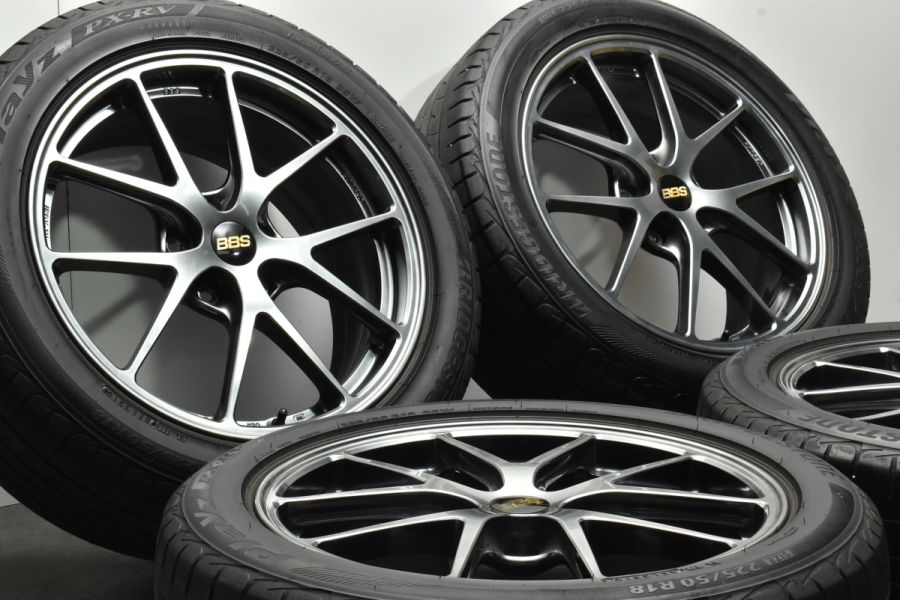 美品 鍛造】BBS RI-A031 18in 7.5J +43 PCD114.3 ブリヂストン 225