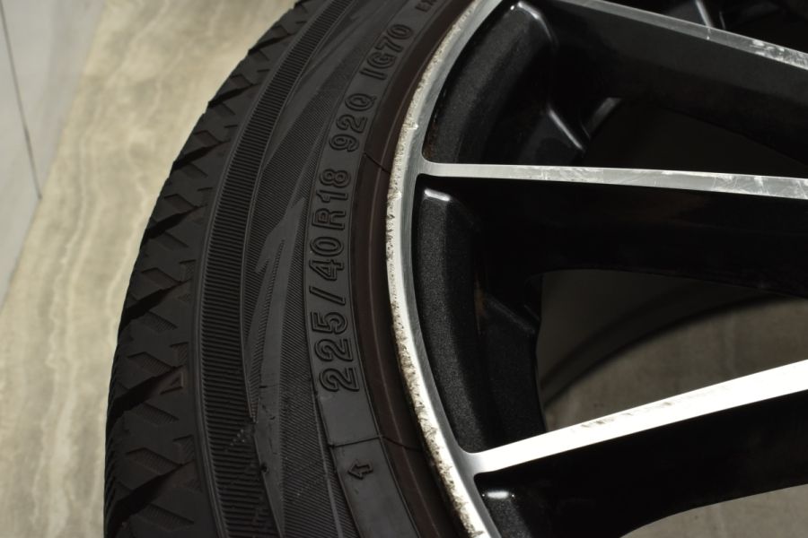 GAB バージョンCR 18in 8J +43 PCD114.3 ヨコハマ アイスガード iG70 225/40R18 GRヤリス FD2 シビック  タイプR レクサス IS