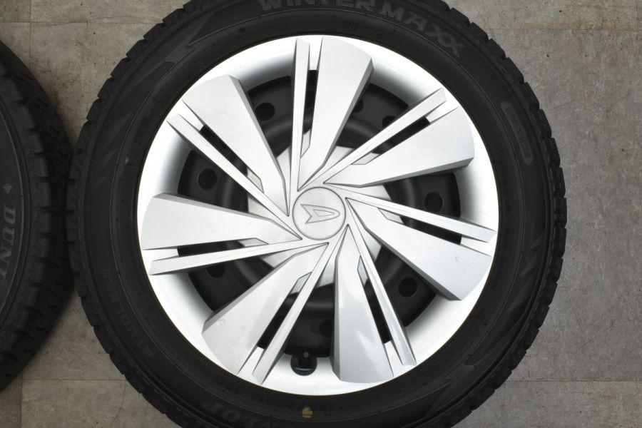 【バリ溝 WM02】ダイハツ キャスト 純正 14in 4.5J +45 PCD100 ダンロップ ウインターマックス 155/65R14 タント  ムーヴ ウェイク 流用