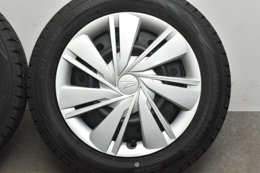 【バリ溝 WM02】ダイハツ キャスト 純正 14in 4.5J +45 PCD100 ダンロップ ウインターマックス 155/65R14 タント  ムーヴ ウェイク 流用