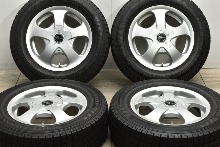 【バリ溝 WM03付】GIRO 14in 5.5J+38 PCD100/114.3 ダンロップ ウィンターマックス3 185/65R14 アクア  ヤリス ヴィッツ フィット スイフト