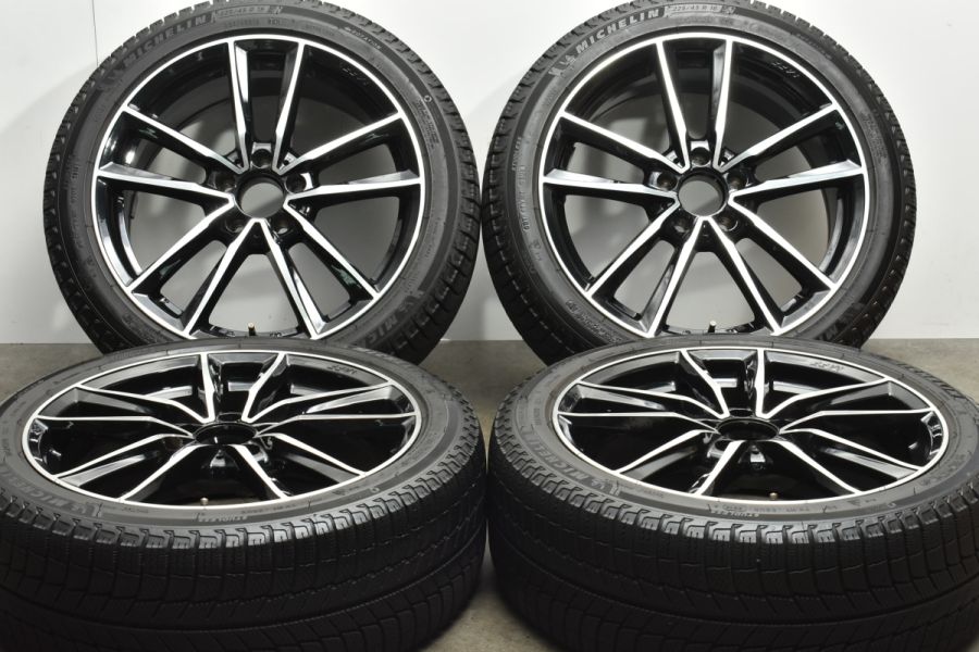 【バリ溝 美品】MAK 18in 7.5J +35 PCD112 ミシュラン X-ICE 3+ 225/45R18 ベンツ Cクラス 純正サイズ  スタッドレス 交換用