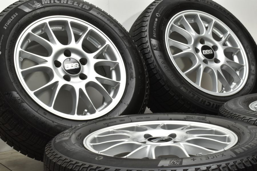 美品】BBS ジャーマニー 16in 6.5J+38 PCD112 ミシュラン X-ICE3+ 215/60R16 VW ゴルフ シャラン パサート  ザ・ビートル T-ROC 中古 スタッドレスタイヤホイールセット | パーツ販売ナンバーワン