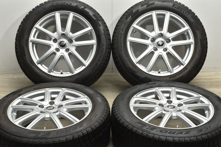 美品】シュナイダー 17in 7J +53 PCD114.3 ピレリ アイスゼロ FR 225/55R17 10系アルファード エクストレイル  アテンザ バリ溝 中古 スタッドレスタイヤホイールセット | パーツ販売ナンバーワン