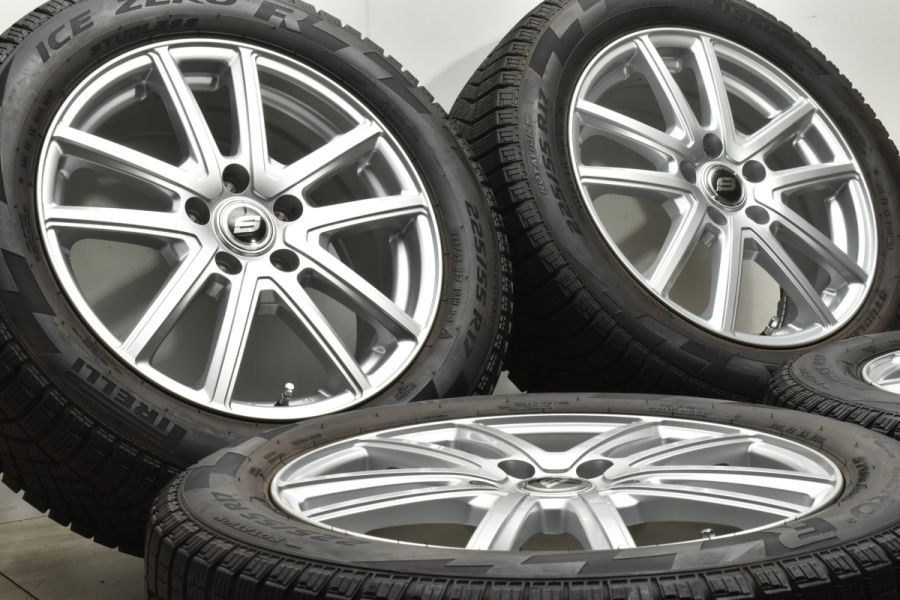 美品】シュナイダー 17in 7J +53 PCD114.3 ピレリ アイスゼロ FR 225/55R17 10系アルファード エクストレイル  アテンザ バリ溝 中古 スタッドレスタイヤホイールセット | パーツ販売ナンバーワン