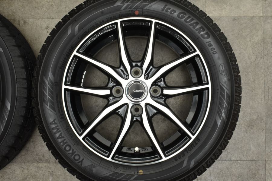 バリ溝 美品】G.speed 14in 4.5J +45 PCD100 ヨコハマ アイスガード 