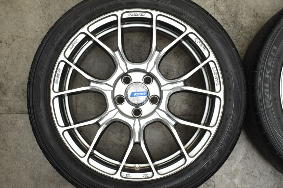 【良好品】RAYS グラムライツ AZURE 57BNA 17in 7J +50 PCD100 ファルケン ZIEX ZE919 215/45R17  86 カローラスポーツ プリウス BRZ