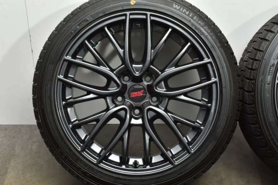 希少品】スバル VAB WRX STi 純正 18in 8.5J +55 PCD114.3 ダンロップ ウインターマックス WM02  245/40R18 インプレッサ VN レヴォーグ 中古 スタッドレスタイヤホイールセット | パーツ販売ナンバーワン