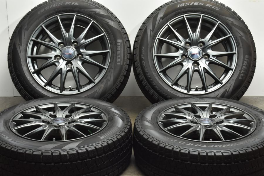 スタッドレスタイヤバリ山 アルミホイール 205/65R15 5穴 PCD114