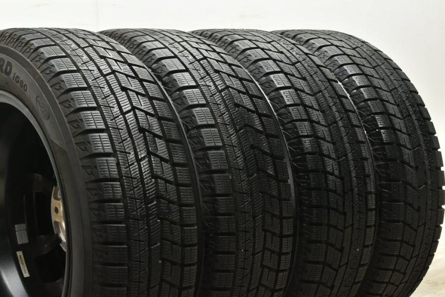 【美品 バリ溝】ブランドル N52 15in 5.5J +42 PCD100 ヨコハマ アイスガード iG60 185/60R15 2021年製  アクア ヤリス ヴィッツ フィット