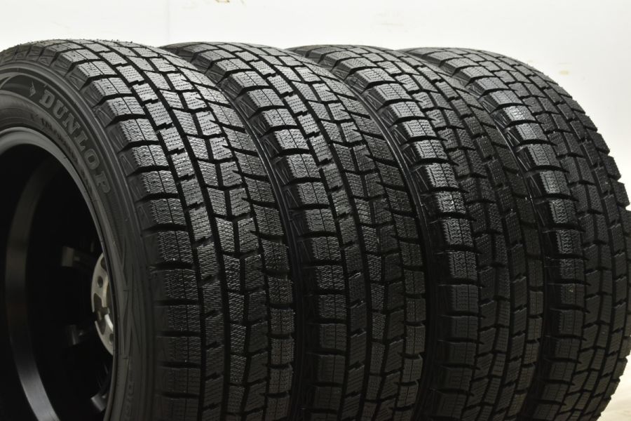 【バリ溝 美品】WEDS ウィナーズ 15in 5.5J+42 PCD100 ダンロップ ウインターマックス WM01 175/65R15 アクア  ヴィッツ フィット キューブ