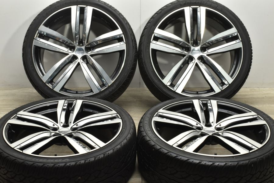 【程度良好品】ESTATUS Style-ZTR 22in 8.5J +43 PCD114.3 ヨコハマ パラダ SPEC-X 265/35R22  レクサス RX ニッサン ムラーノ