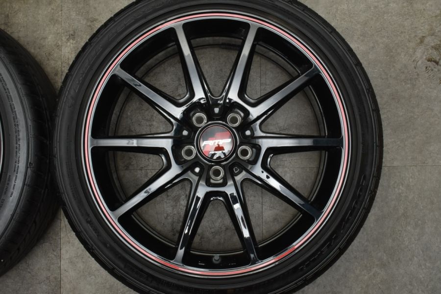 【バリ溝】MID RMP RACING R25 18in 7.5J +50 PCD112 グッドイヤー イーグル LS2000 225/40R18  アウディA3 S3 フォルクスワーゲン ゴルフ