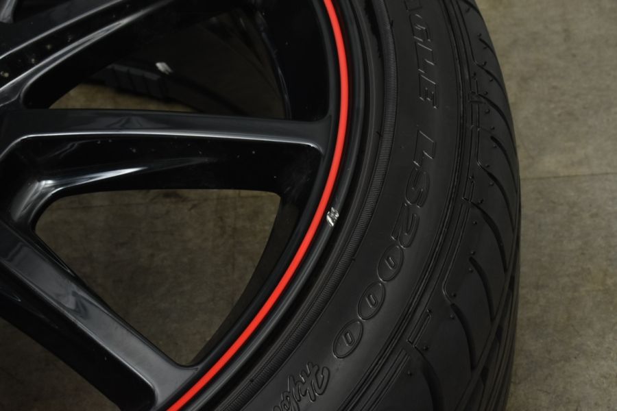 【バリ溝】MID RMP RACING R25 18in 7.5J +50 PCD112 グッドイヤー イーグル LS2000 225/40R18  アウディA3 S3 フォルクスワーゲン ゴルフ