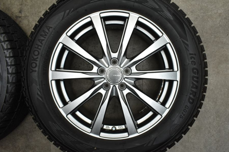 美品】GRASS 17in 7J +54 PCD100 ヨコハマ アイスガード G075 225 