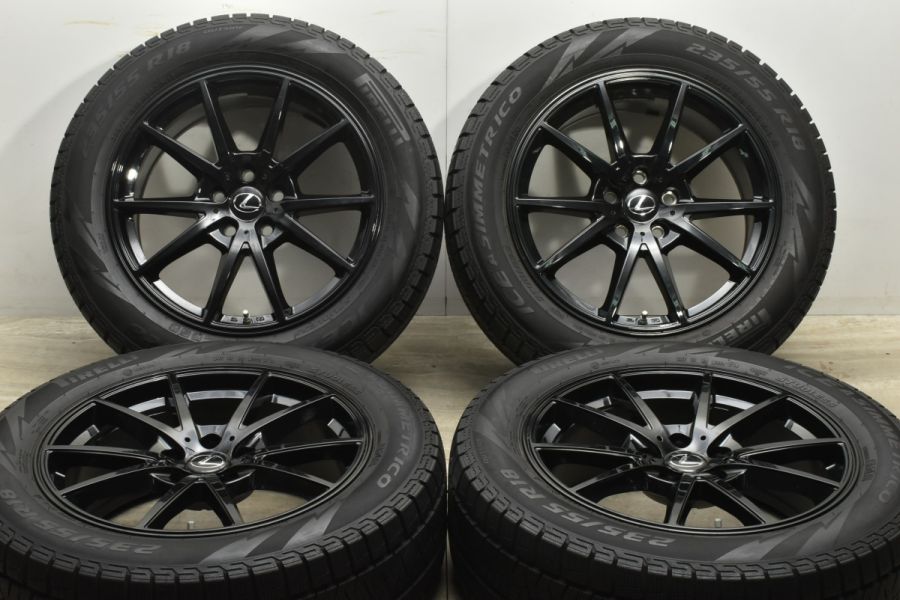 レクサス NX 純正サイズ】ラ・ストラーダ LF-SPORT2 18in 7.5J +35 PCD114.3 ピレリ アイスアシンメトリコ  235/55R18 空気圧センサー付 中古 スタッドレスタイヤホイールセット | パーツ販売ナンバーワン