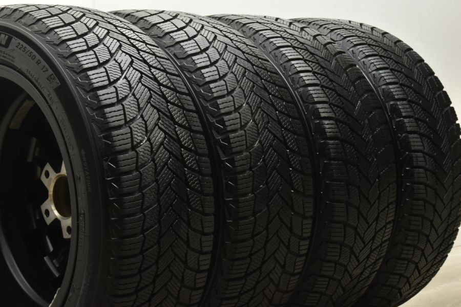 【バリ溝】チームスパルコ ヴァローザ 17in 7.5J +35 PCD120 ミシュラン X-ICE SNOW 225/50R17 BMW  3シリーズ 4シリーズ X1 スタッドレス