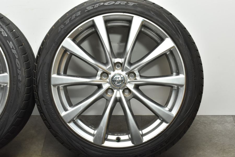 【程度良好品】ニッサン V36 スカイラインクーペ 純正 19in 8.5J +43 9J +45 PCD114.3 ATRスポーツ  225/45R19 245/40R19 ノーマル戻し