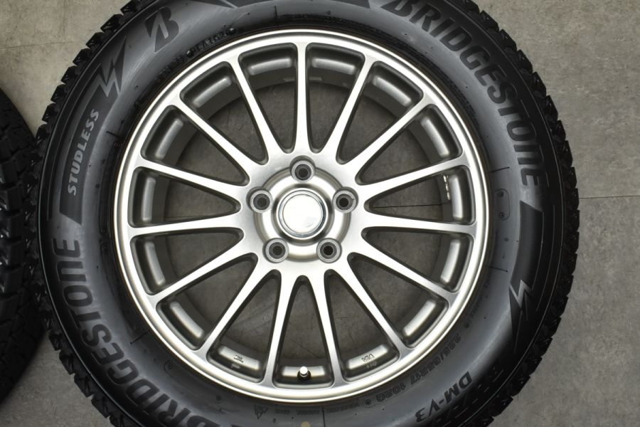 225/65r17 アルミホイール付 ブリザックDM-V3 イボ有 新しき ハリアー等