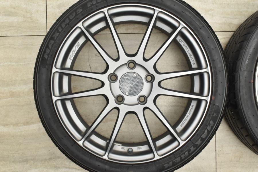 美品】RAYS レイズ グラムライツ 57エクストリーム 17in 7J +50 PCD114.3 215/40R17 NC ロードスター アコード  スイフトスポーツ 中古 タイヤホイールセット | パーツ販売ナンバーワン