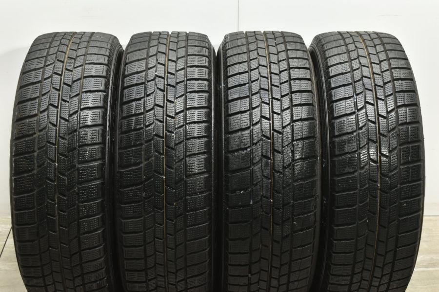 【バリ溝 美品】シュナイダー 15in 6J +50 PCD114.3 グッドイヤー アイスナビ6 195/65R15 ノア ヴォクシー  ステップワゴン アクセラ