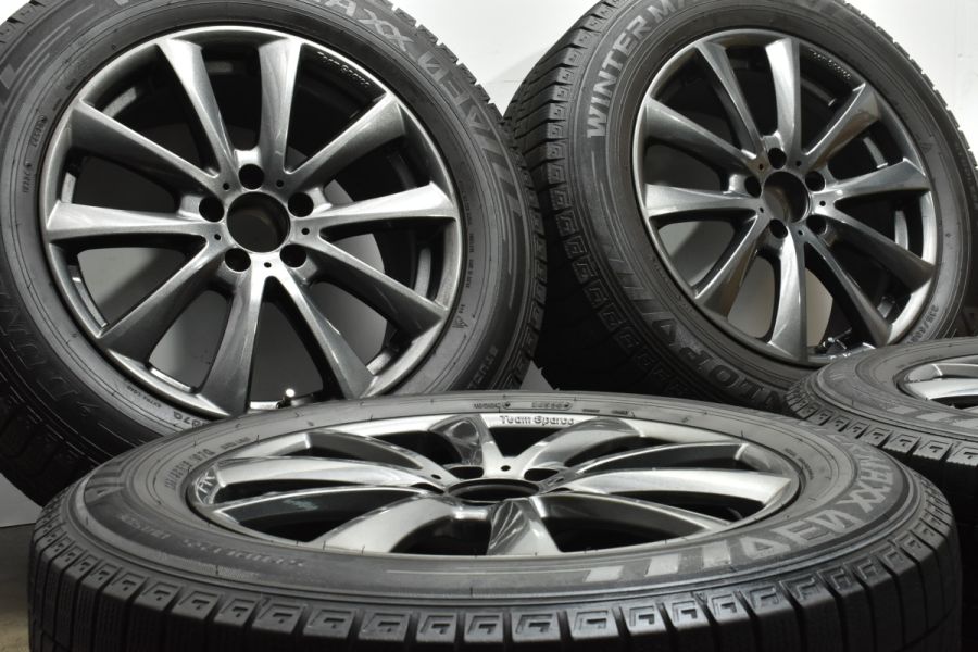 【バリ溝 美品】チームスパルコ 18in 8J +40 PCD112 ダンロップ ウィンターマックス03 235/60R18 ベンツ GLCクラス  純正サイズ