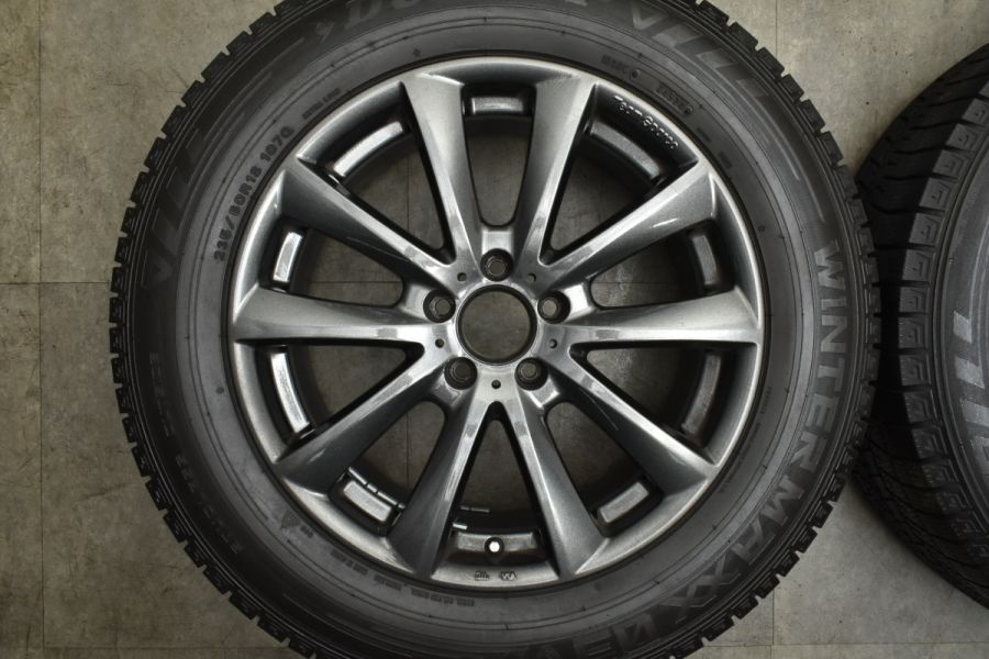 【バリ溝 美品】チームスパルコ 18in 8J +40 PCD112 ダンロップ ウィンターマックス03 235/60R18 ベンツ GLCクラス  純正サイズ