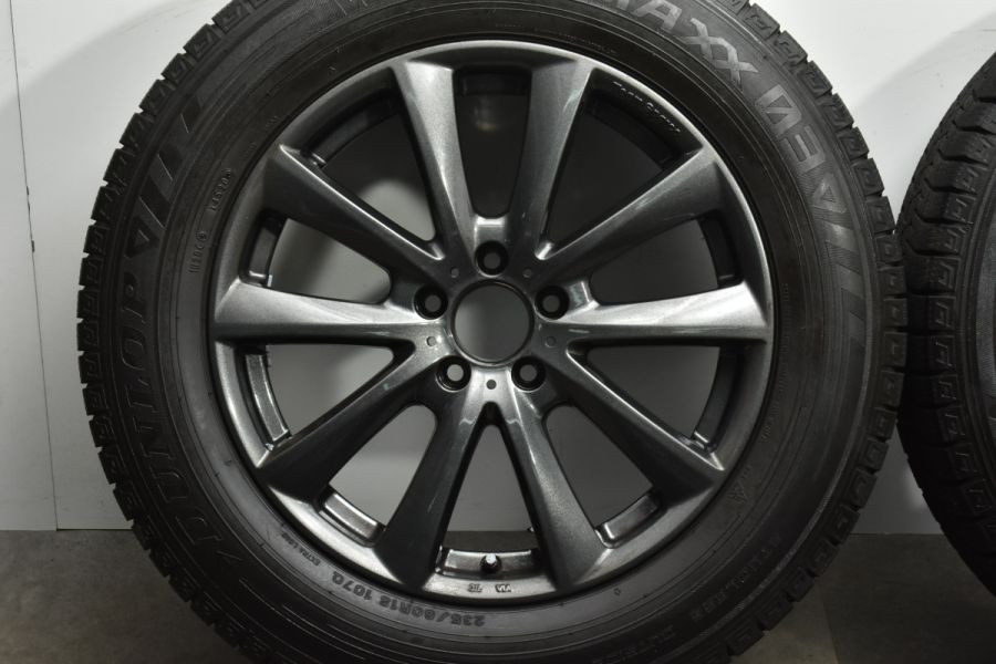 【バリ溝 美品】チームスパルコ 18in 8J +40 PCD112 ダンロップ ウィンターマックス03 235/60R18 ベンツ GLCクラス  純正サイズ