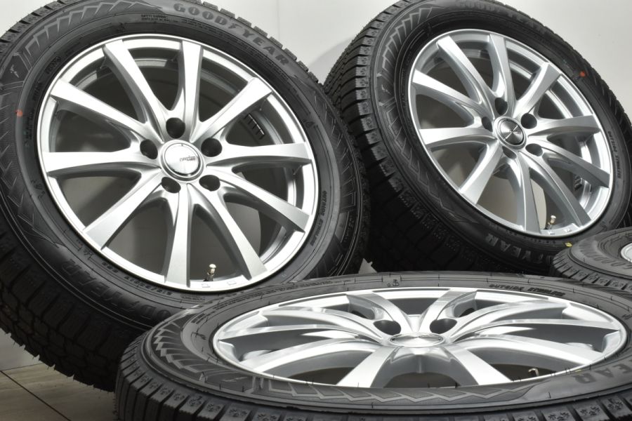 【バリ溝 美品】Weds ラブリオン 17in 7J +39 PCD114.3 グッドイヤー アイスナビ8 215/60R17 2022年製  レクサスUX C-HR カローラクロス