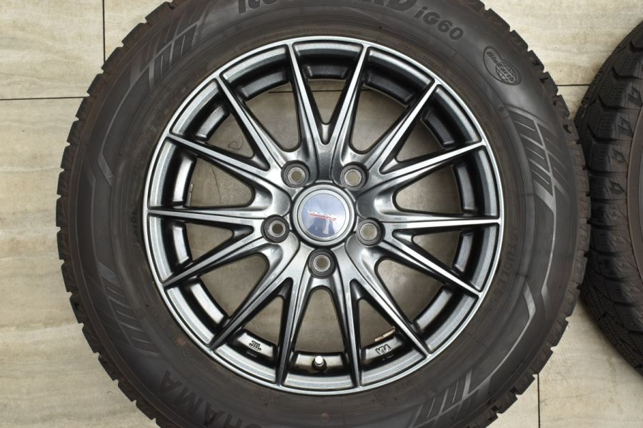 【ホイール美品】VELVA 15in 6J +43 PCD114.3 ヨコハマ アイスガード iG60 195/65R15 ノア ヴォクシー セレナ  プレマシー アクセラ