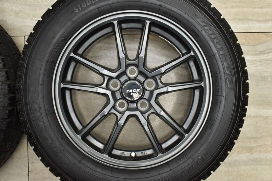 【良好品】ザック 15in 6.5J +45 PCD100 トーヨー ガリット G5 195/65R15 プリウス カローラツーリング スポーツ  ウィッシュ アリオン