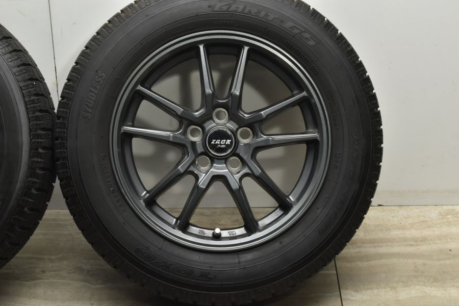 【良好品】ザック 15in 6.5J +45 PCD100 トーヨー ガリット G5 195/65R15 プリウス カローラツーリング スポーツ  ウィッシュ アリオン