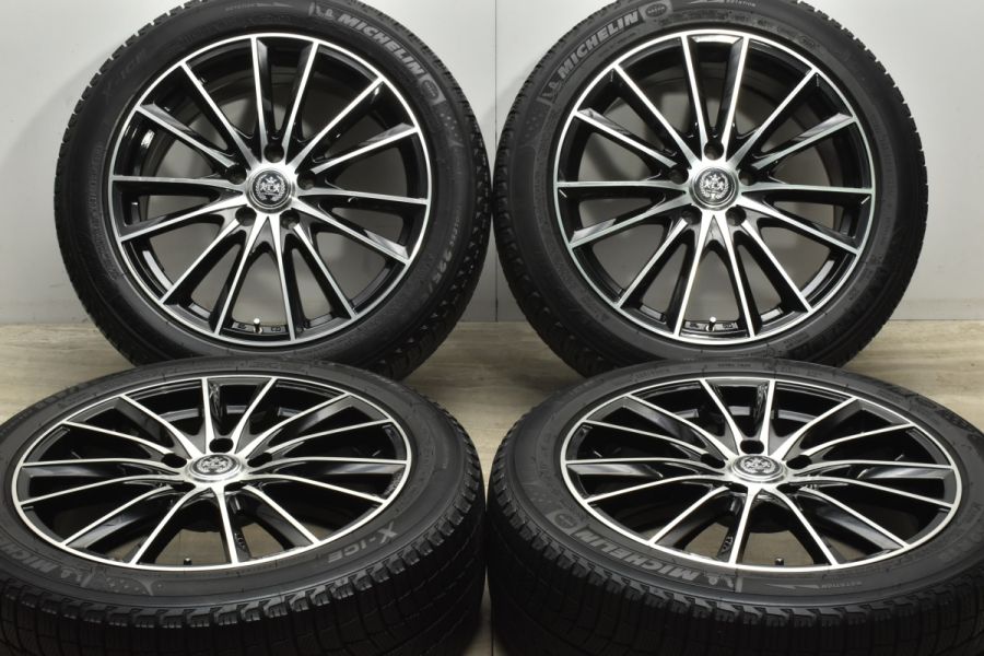 【美品】ソライア V7 18in 7.5J +48 PCD114.3 ミシュラン X-ICE XI3 225/50R18 UX C-HR エスティマ  オデッセイ ヴェゼル エリシオン