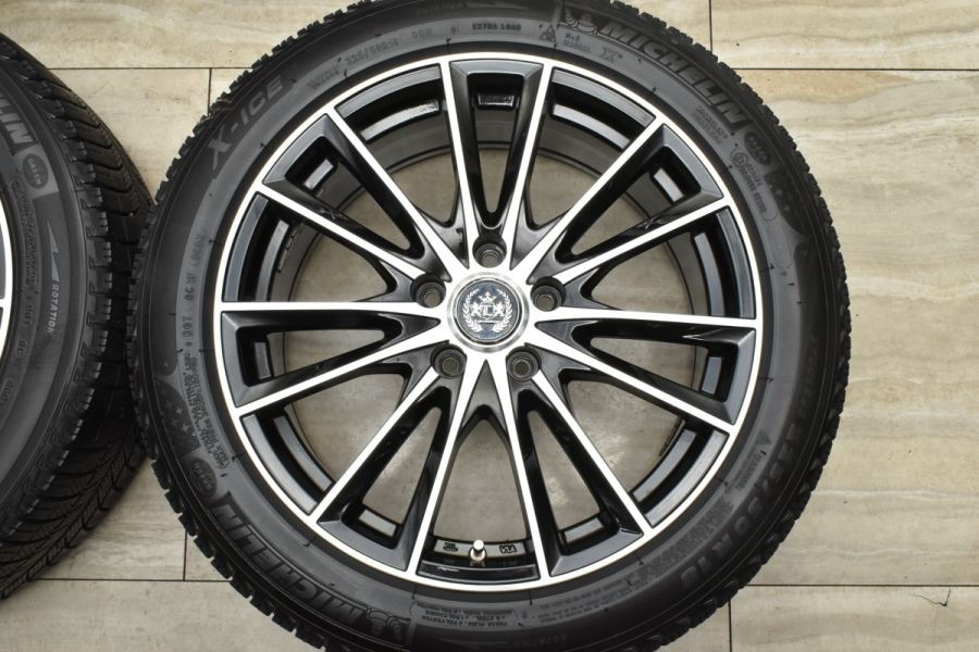 【美品】ソライア V7 18in 7.5J +48 PCD114.3 ミシュラン X-ICE XI3 225/50R18 UX C-HR エスティマ  オデッセイ ヴェゼル エリシオン